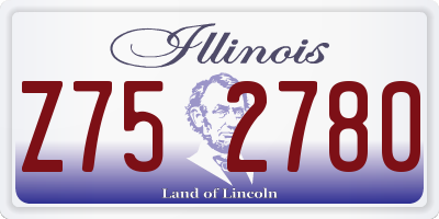 IL license plate Z752780