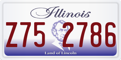 IL license plate Z752786