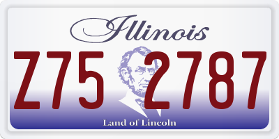 IL license plate Z752787