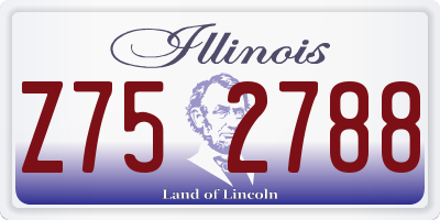 IL license plate Z752788