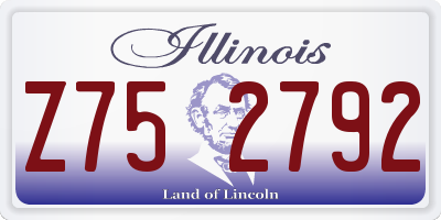 IL license plate Z752792