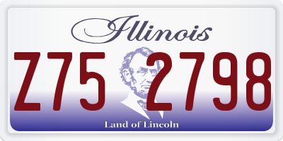 IL license plate Z752798