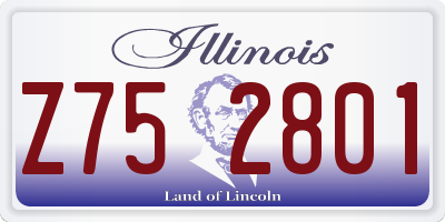 IL license plate Z752801