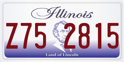 IL license plate Z752815