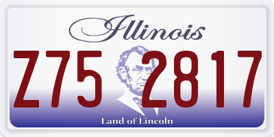 IL license plate Z752817