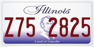 IL license plate Z752825