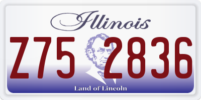 IL license plate Z752836