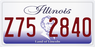 IL license plate Z752840