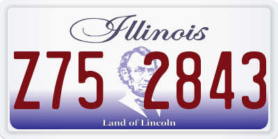 IL license plate Z752843