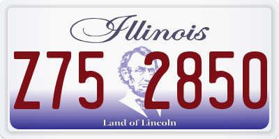 IL license plate Z752850