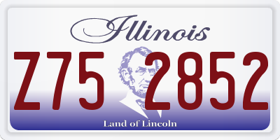 IL license plate Z752852