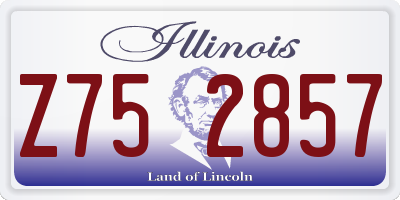 IL license plate Z752857