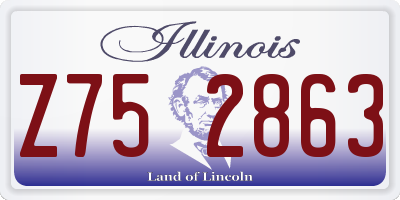 IL license plate Z752863