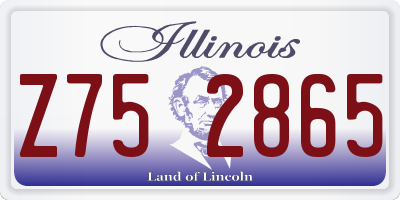 IL license plate Z752865