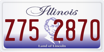 IL license plate Z752870