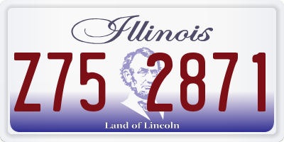 IL license plate Z752871