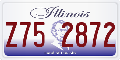 IL license plate Z752872