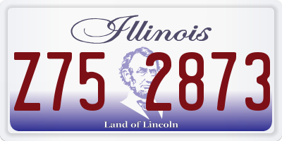 IL license plate Z752873