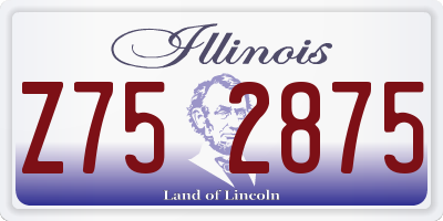 IL license plate Z752875