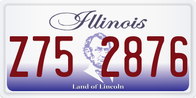 IL license plate Z752876