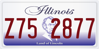 IL license plate Z752877