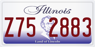 IL license plate Z752883