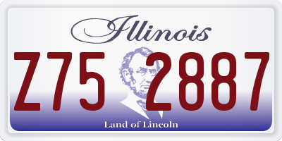 IL license plate Z752887