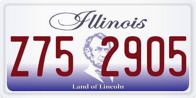 IL license plate Z752905