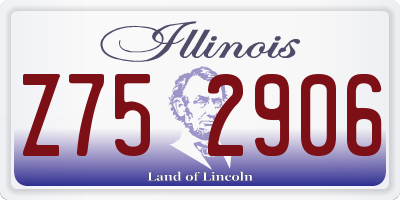 IL license plate Z752906