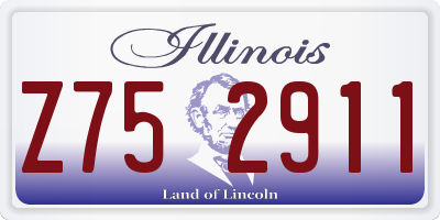 IL license plate Z752911