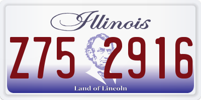 IL license plate Z752916