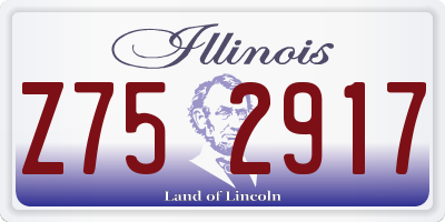 IL license plate Z752917