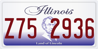 IL license plate Z752936