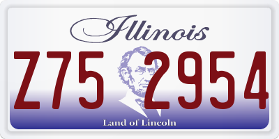 IL license plate Z752954