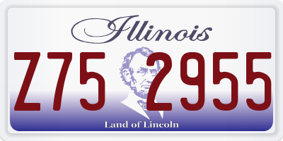 IL license plate Z752955