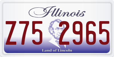 IL license plate Z752965