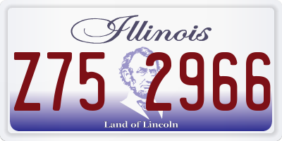 IL license plate Z752966