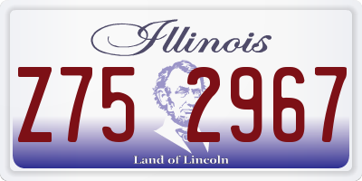IL license plate Z752967