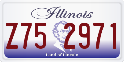 IL license plate Z752971