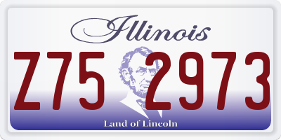 IL license plate Z752973