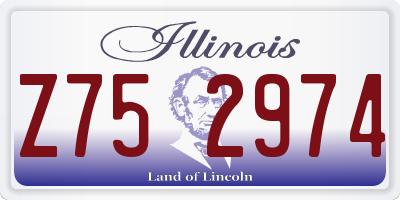 IL license plate Z752974