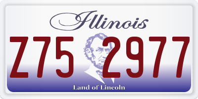 IL license plate Z752977