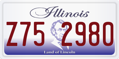 IL license plate Z752980
