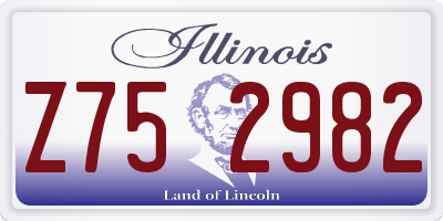 IL license plate Z752982