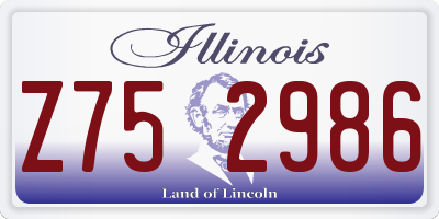 IL license plate Z752986