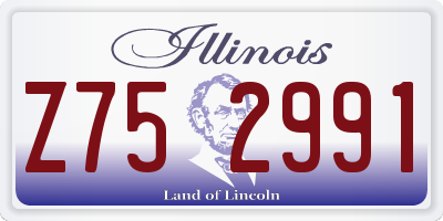 IL license plate Z752991