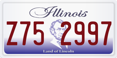 IL license plate Z752997