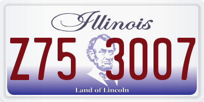 IL license plate Z753007