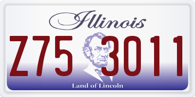 IL license plate Z753011