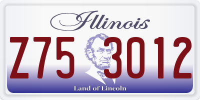 IL license plate Z753012